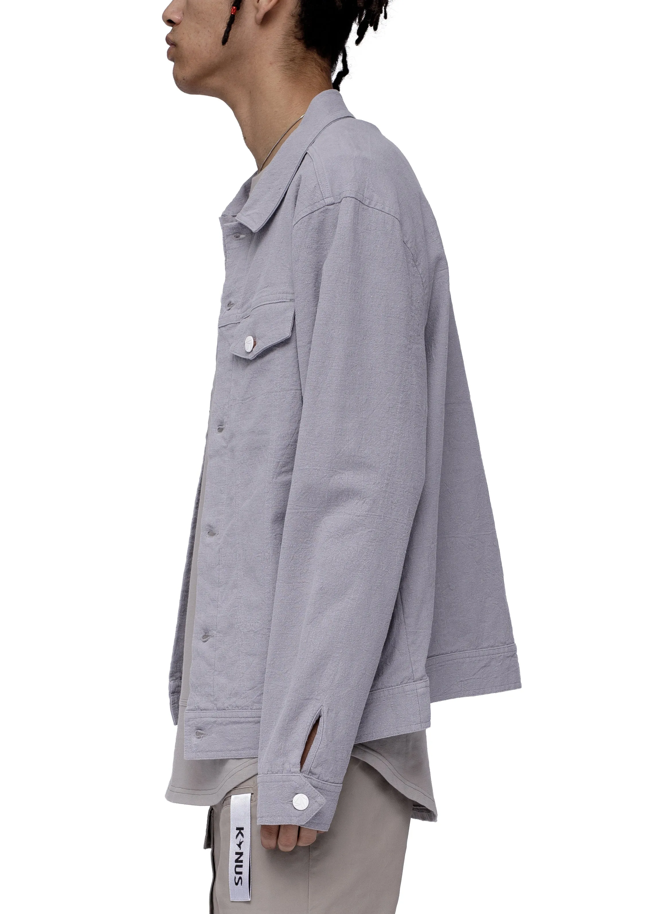 Konus Men's Trucker Jacket In Grey