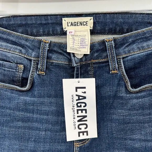 L'AGENCE Margot Skinny High Rise - Prime Blue Vintage - 27 - New with tags
