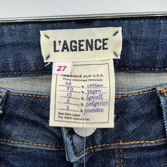 L'AGENCE Margot Skinny High Rise - Prime Blue Vintage - 27 - New with tags