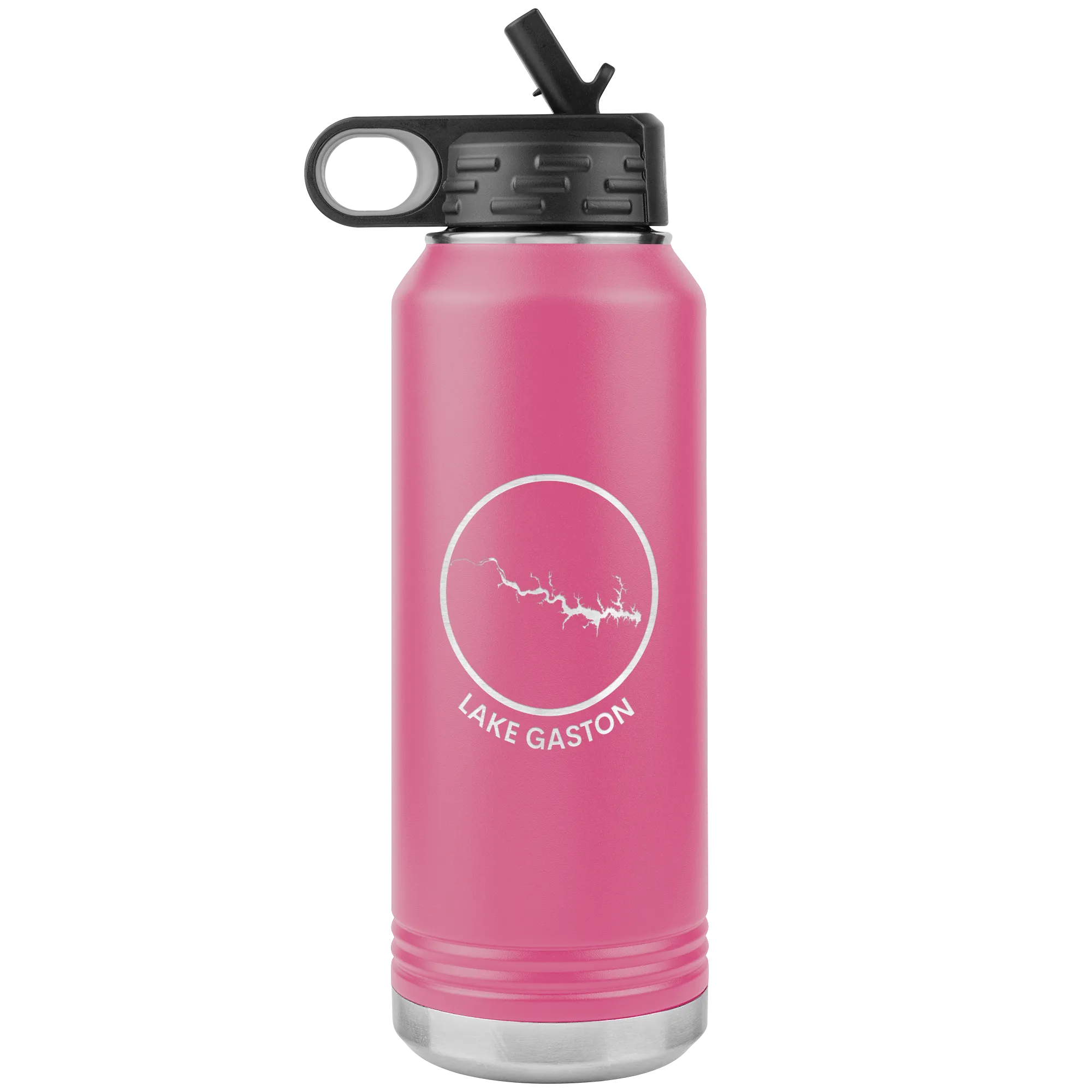 Lake Gaston Logo 32 oz Water Bottle Tumbler