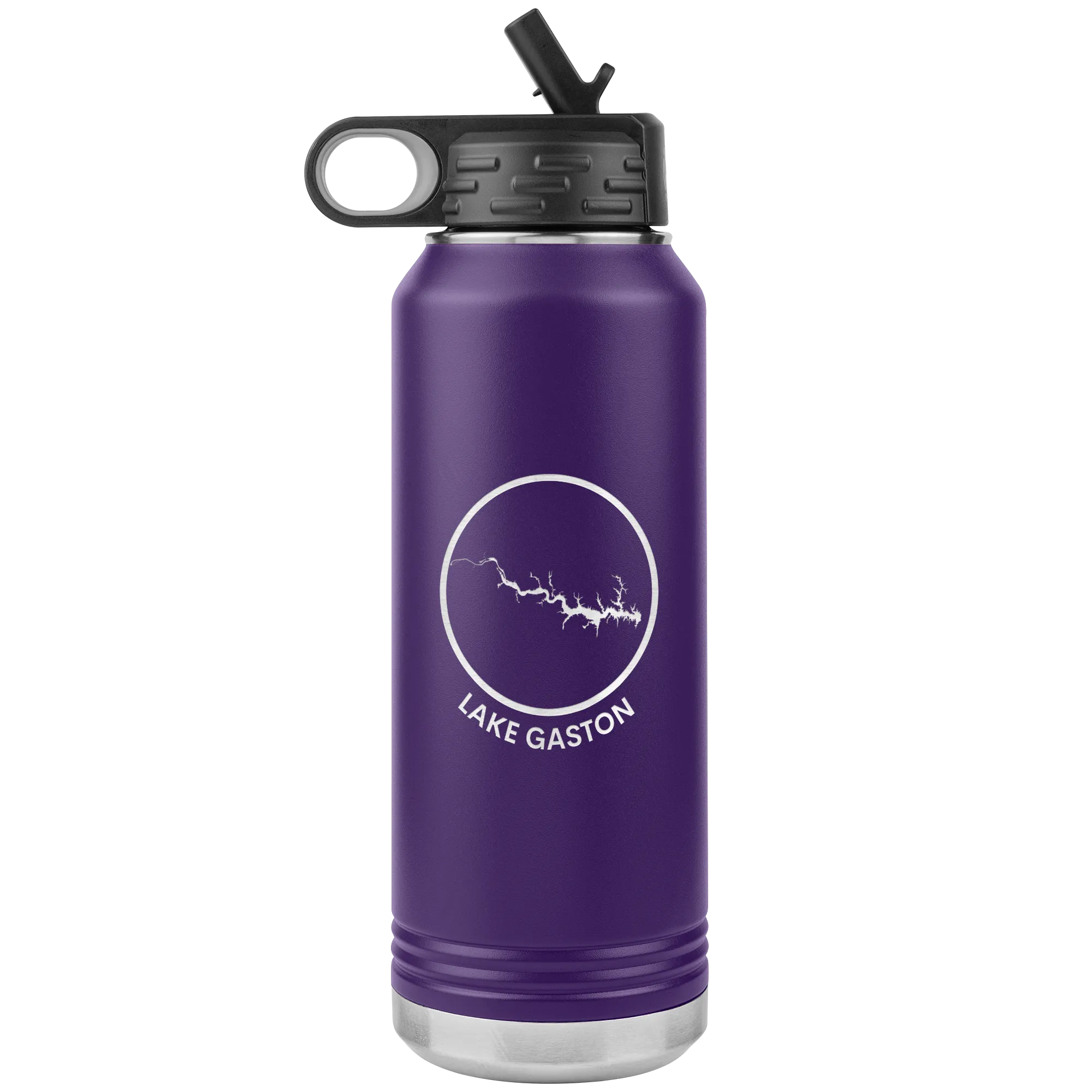 Lake Gaston Logo 32 oz Water Bottle Tumbler