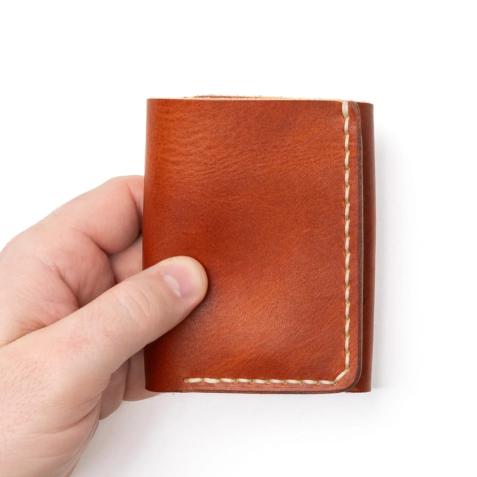Last Batch: Leather Trifold Wallet - English Tan