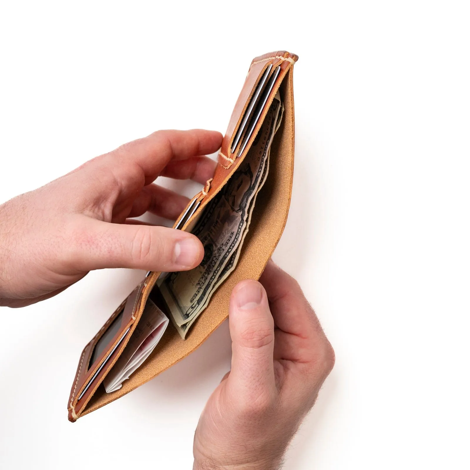 Last Batch: Leather Trifold Wallet - English Tan