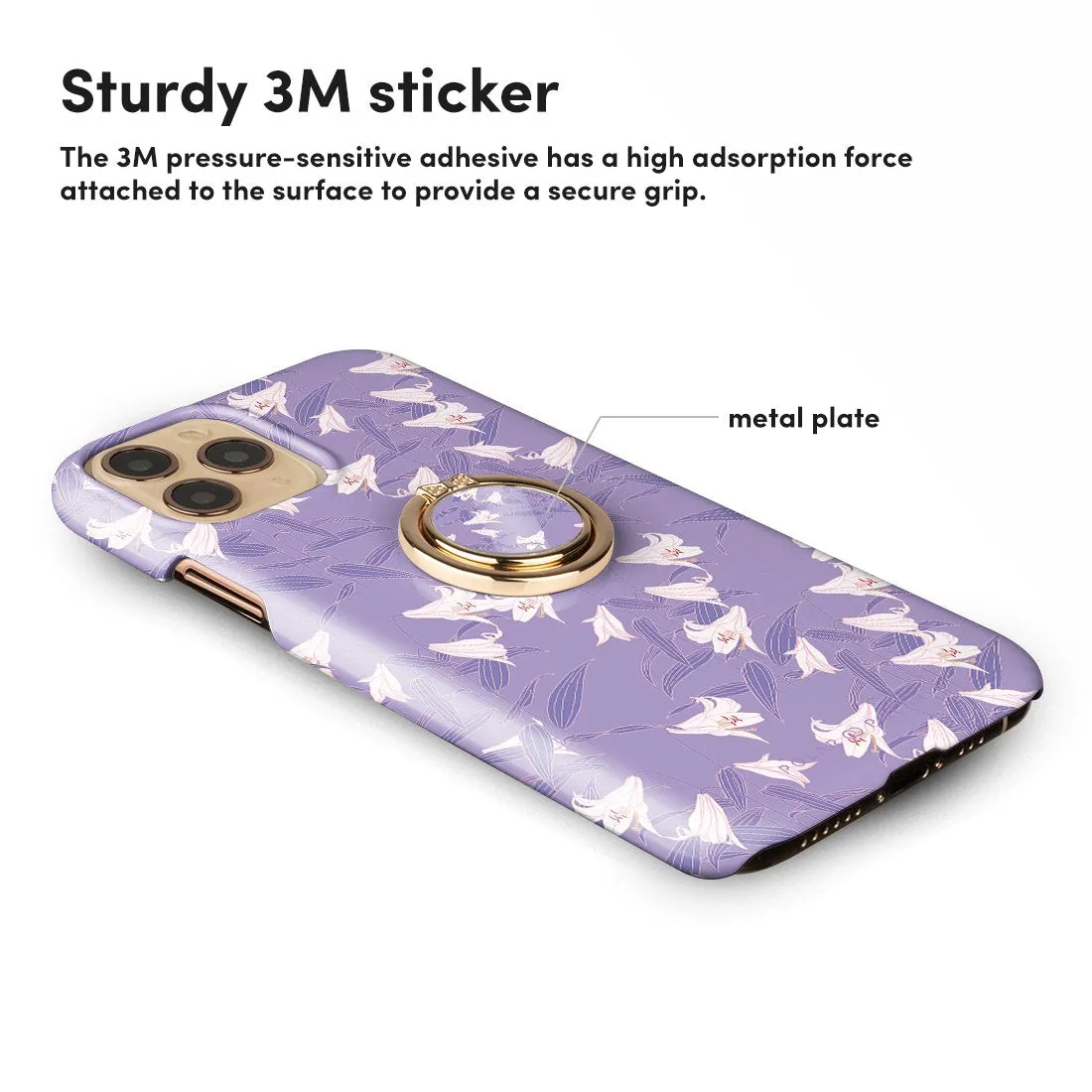 Lavender Lily | Phone Ring Holder  (Non-MagSafe)