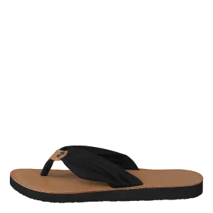 Leather Footbed Beach Sandal Black Bds