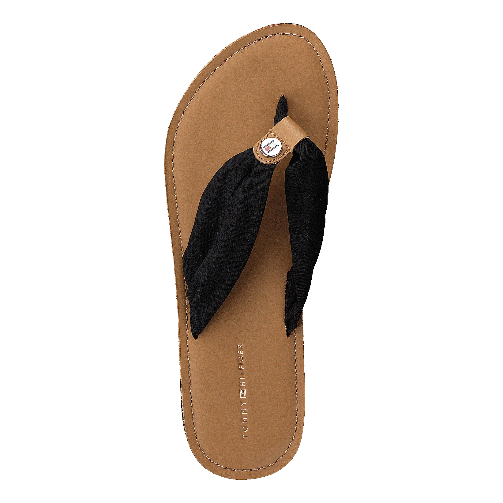 Leather Footbed Beach Sandal Black Bds