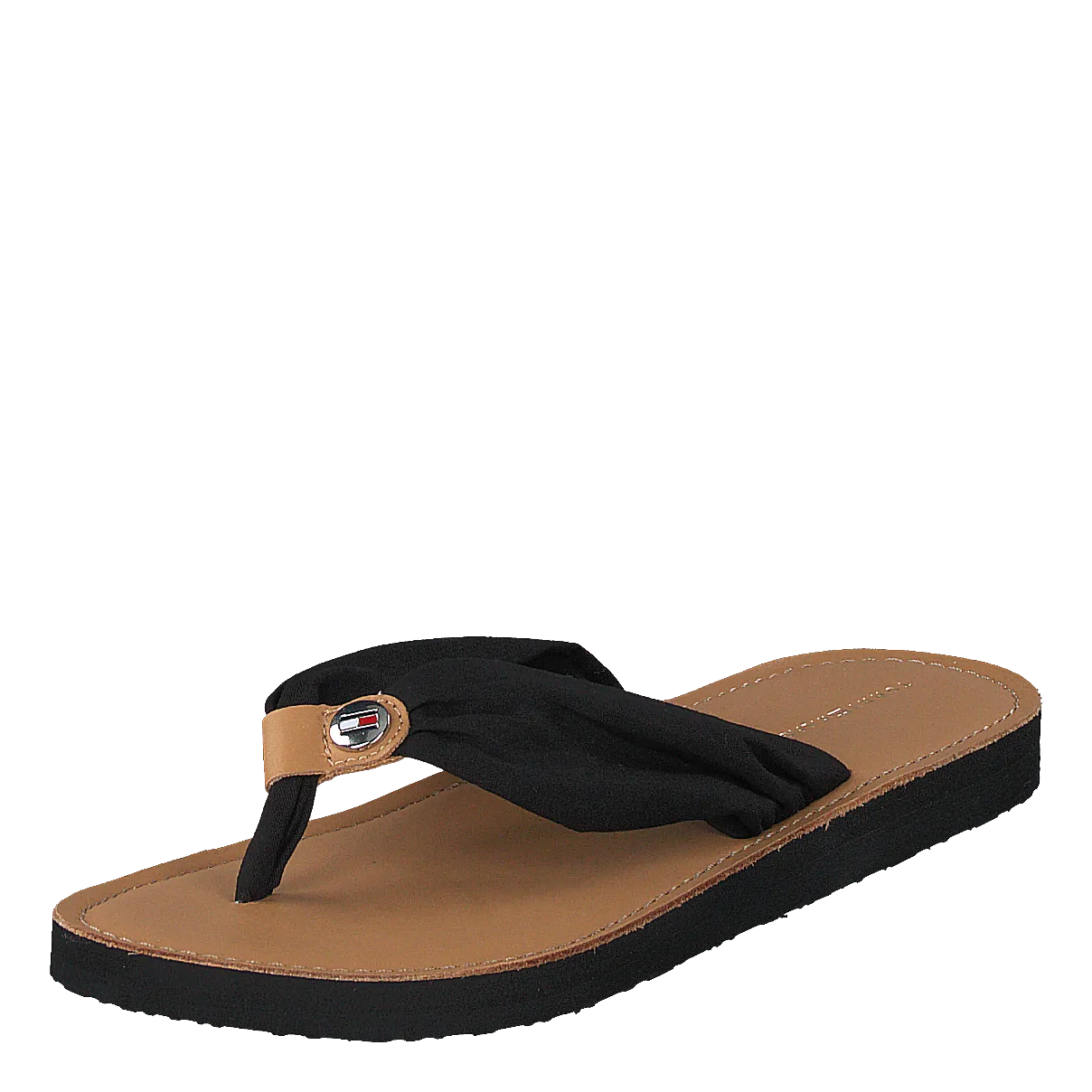 Leather Footbed Beach Sandal Black Bds