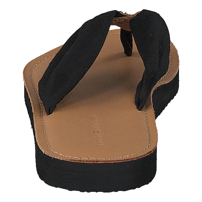 Leather Footbed Beach Sandal Black Bds