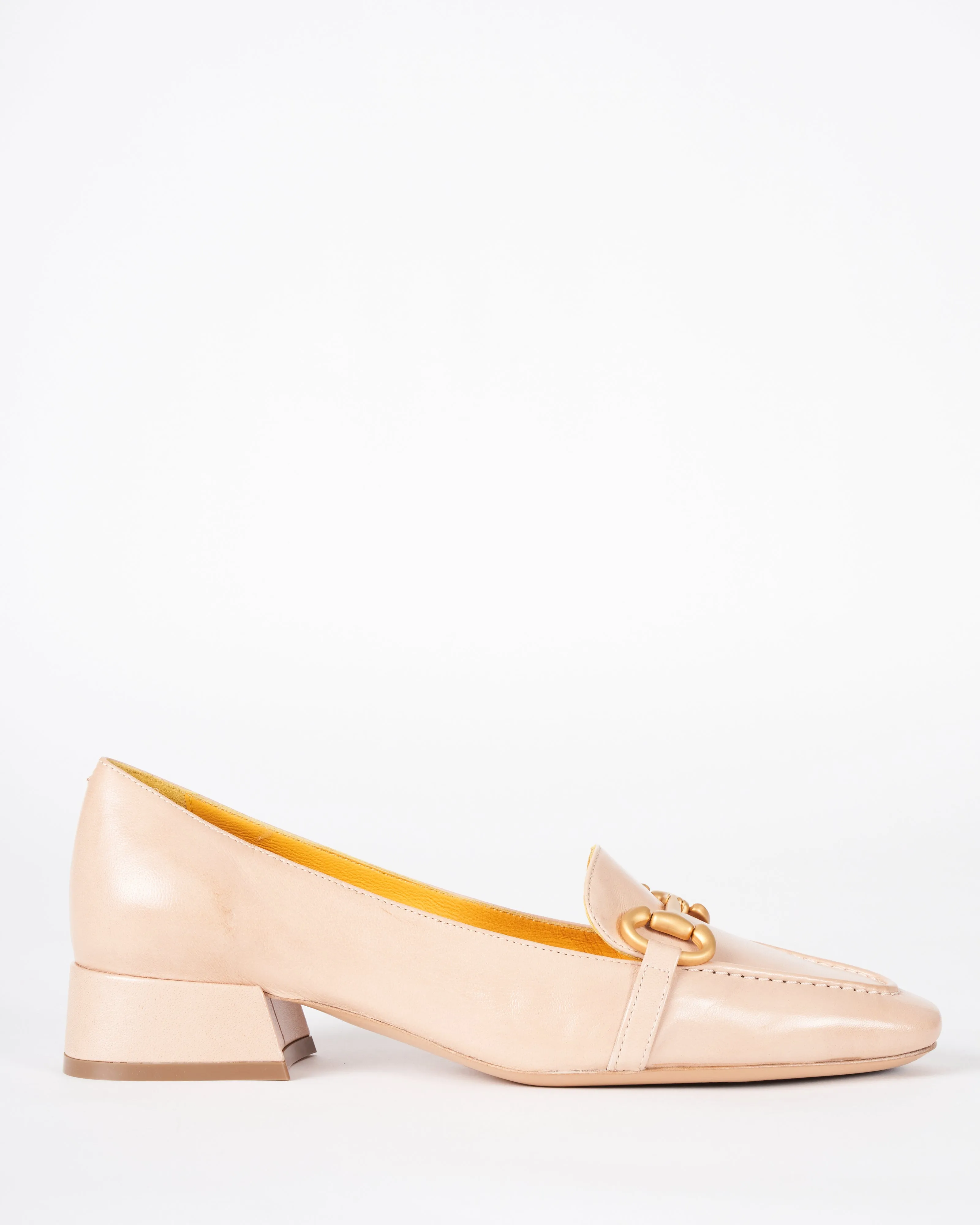 leather loafer with heel - seta cuir
