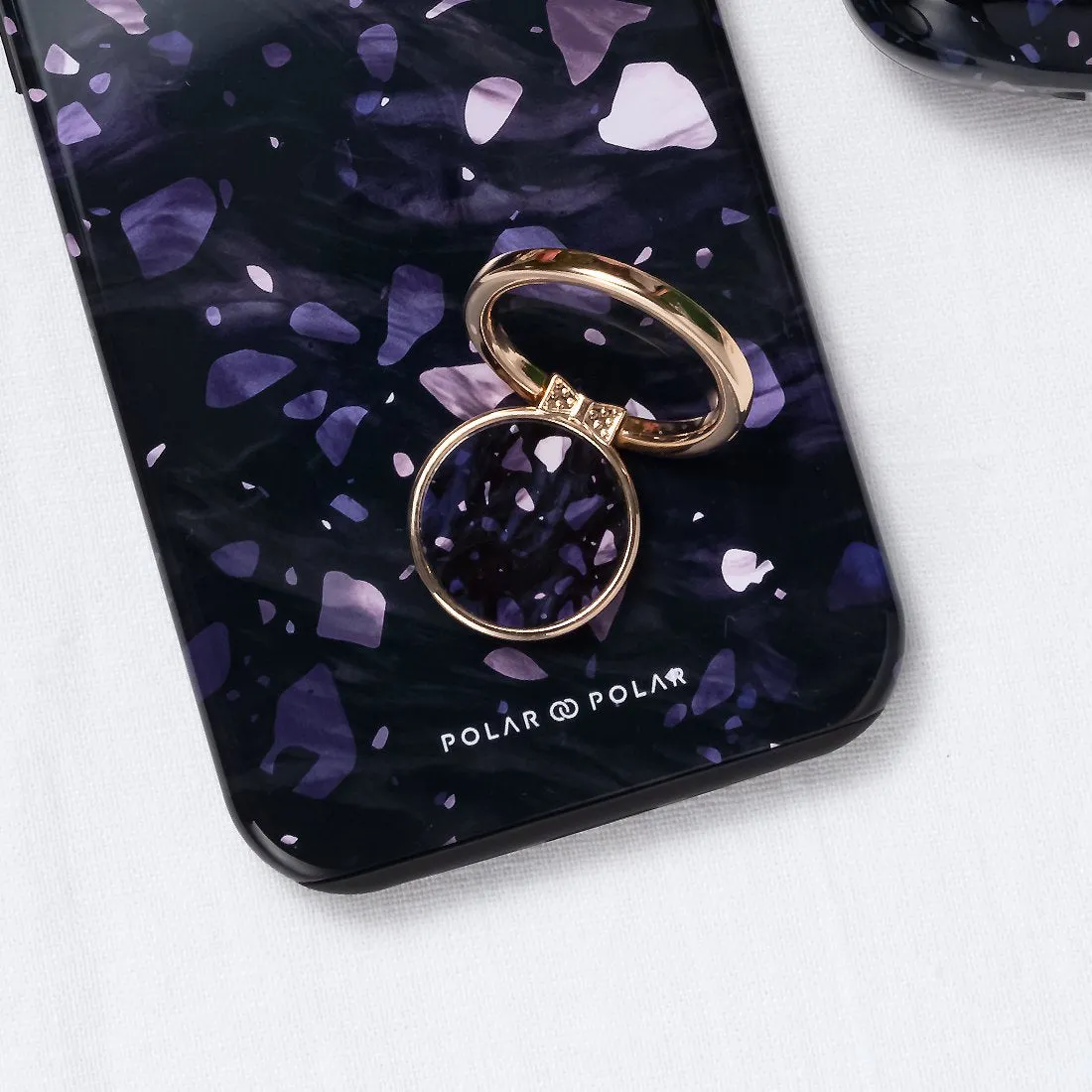 Lilac Terrazzo Gem | Custom Phone Ring Holder  (Non-MagSafe)