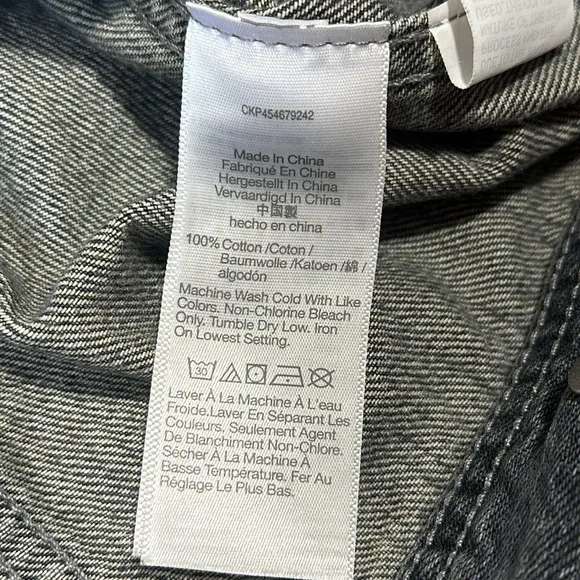 Madewell gray Jean Denim Trucker workwear relaxed fit Jacket