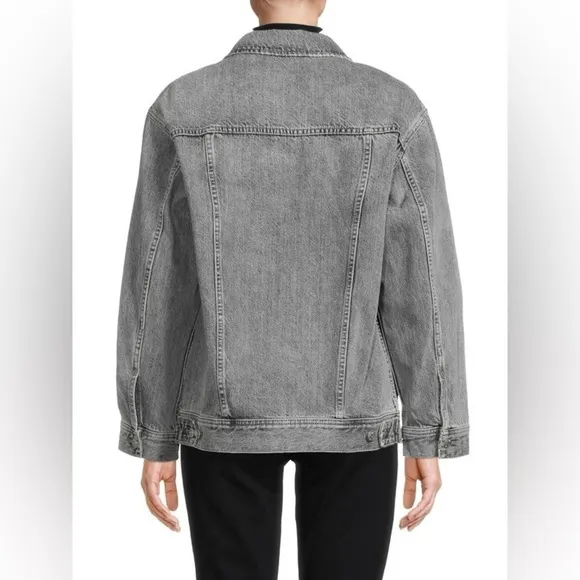 Madewell gray Jean Denim Trucker workwear relaxed fit Jacket