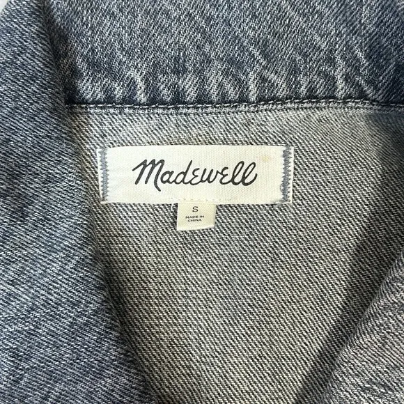 Madewell gray Jean Denim Trucker workwear relaxed fit Jacket