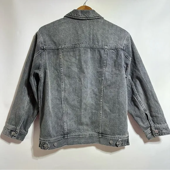 Madewell gray Jean Denim Trucker workwear relaxed fit Jacket