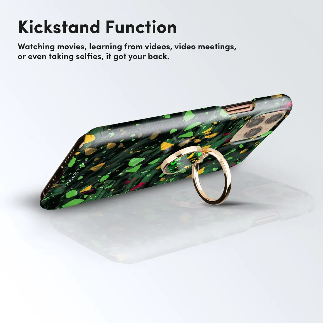 Malachite Terrazzo Gem | Phone Ring Holder  (Non-MagSafe)