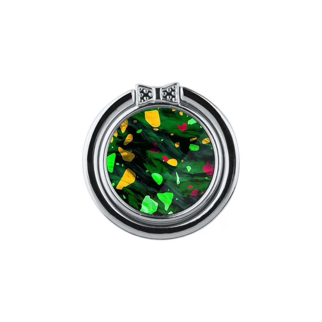 Malachite Terrazzo Gem | Phone Ring Holder  (Non-MagSafe)