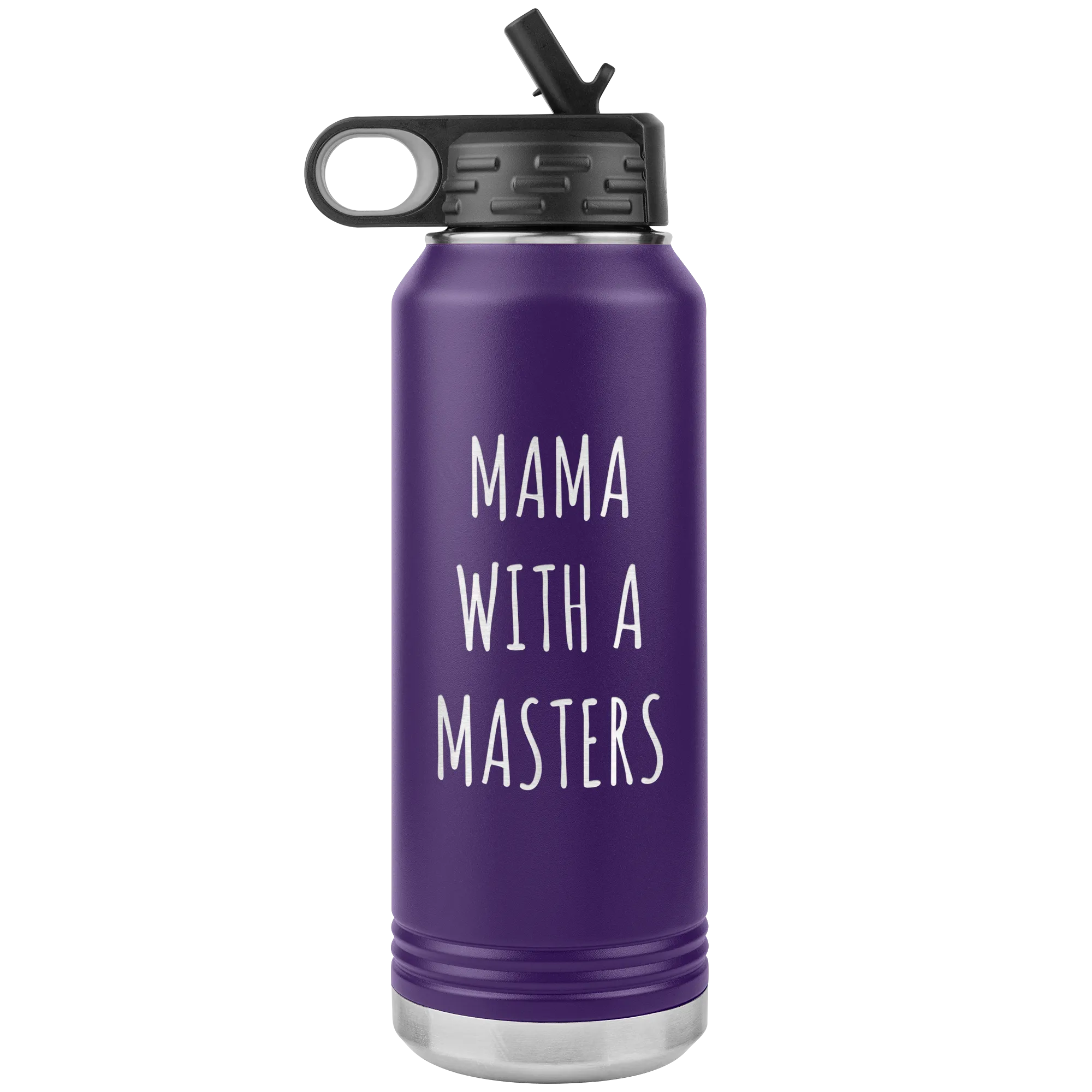 Masters Degree Gift for Mom Mama with a Master's Degree Graduation Graduate School Gifts for Mom MBA Insulated Water Bottle 32oz BPA Free