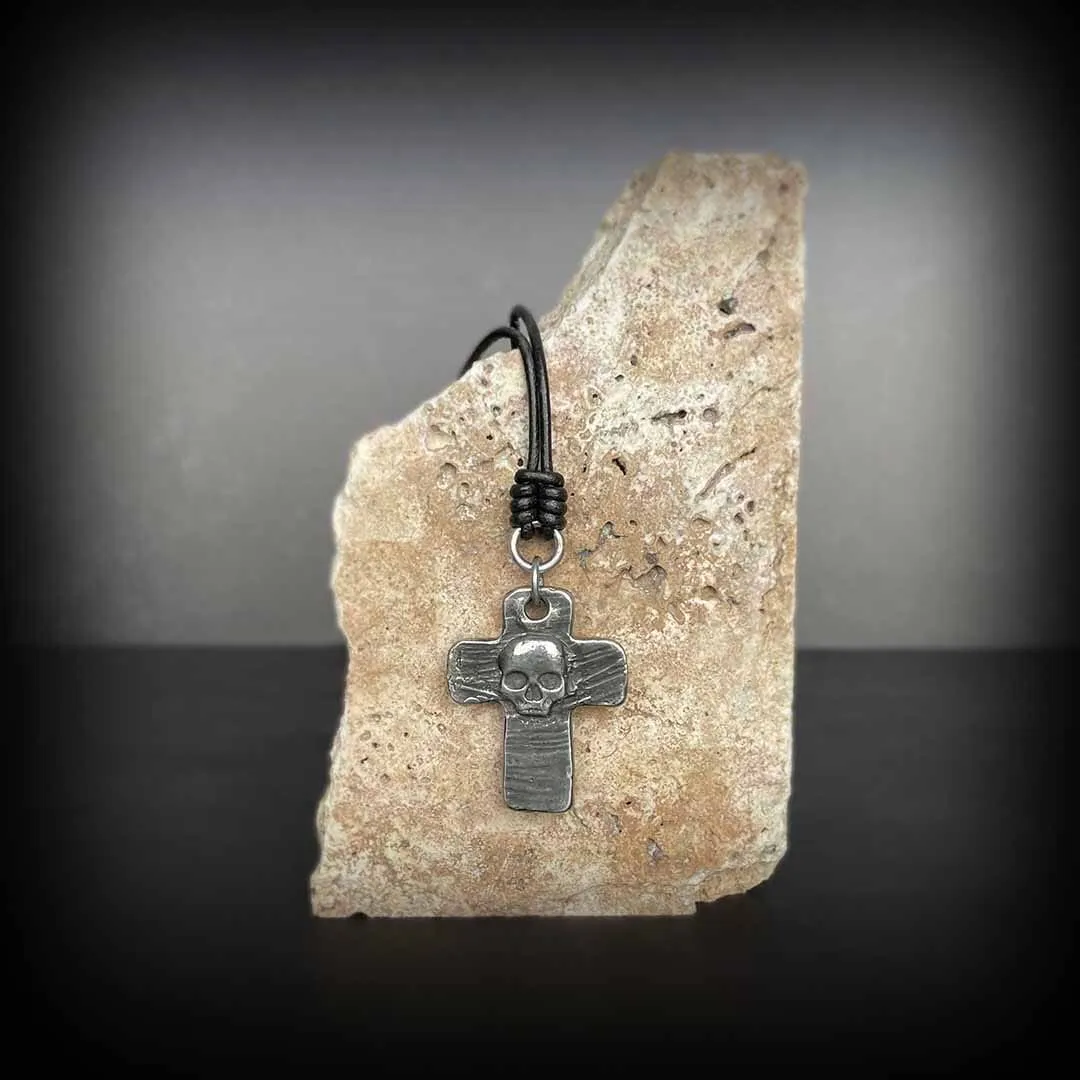 Memento Mori Skull Cross Pendant