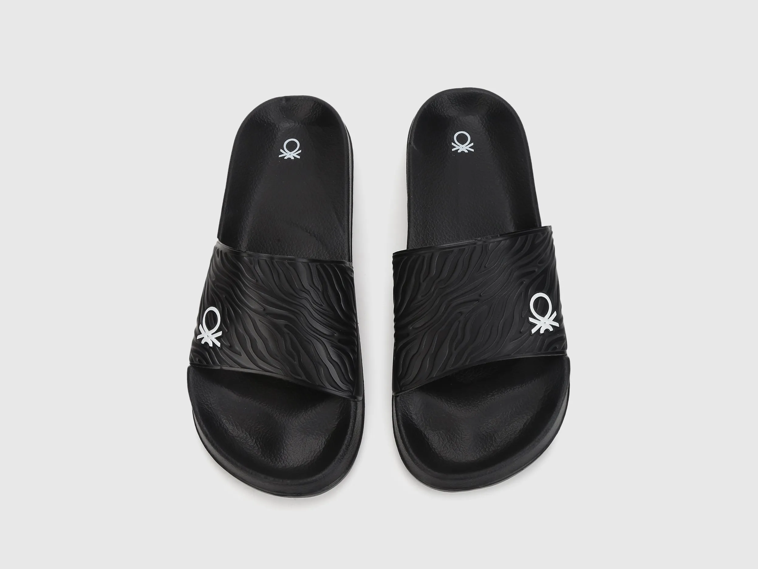 Men Self Design Slip-On Sliders
