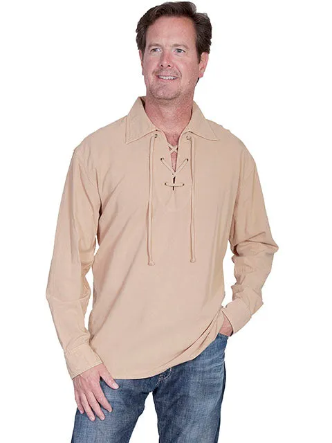 Men's Cantina Cotton Collection: Laceup Pullover