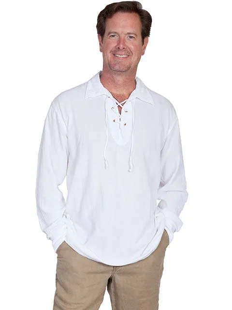 Men's Cantina Cotton Collection: Laceup Pullover