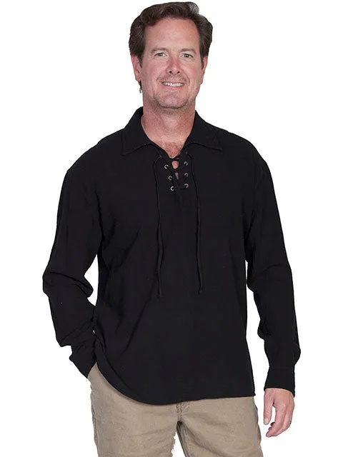Men's Cantina Cotton Collection: Laceup Pullover