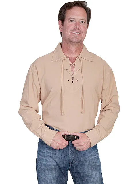 Men's Cantina Cotton Collection: Laceup Pullover