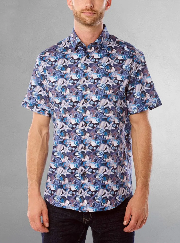 Men's casual short sleeve stretch shirt
