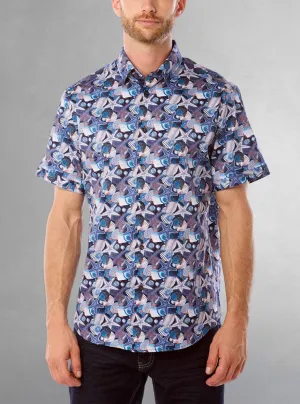 Men's casual short sleeve stretch shirt