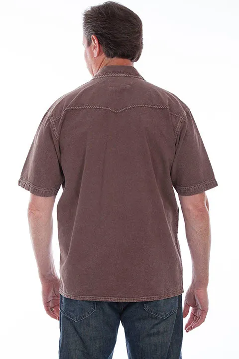 Men's Farthest Point Collection Shirt: Short Sleeve Buckin' Broncos