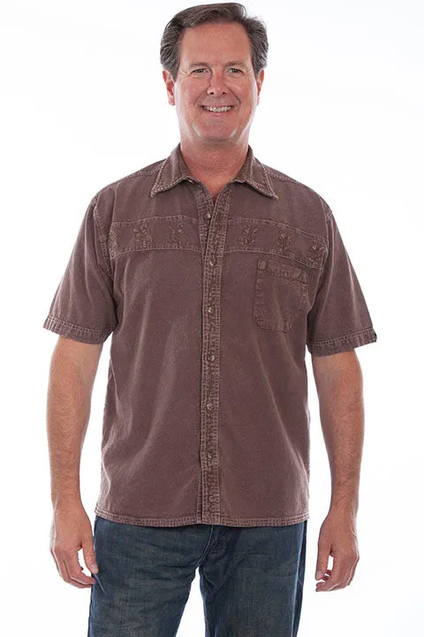 Men's Farthest Point Collection Shirt: Short Sleeve Buckin' Broncos