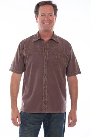 Men's Farthest Point Collection Shirt: Short Sleeve Buckin' Broncos