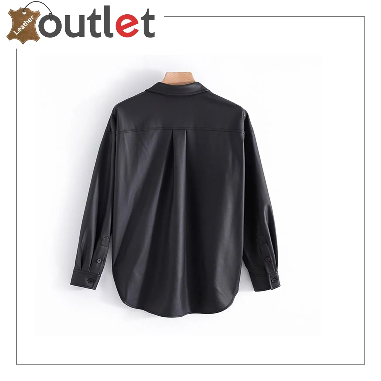 Men's Genuine Lambskin Leather Shirt, Unisex Shirt, Leather