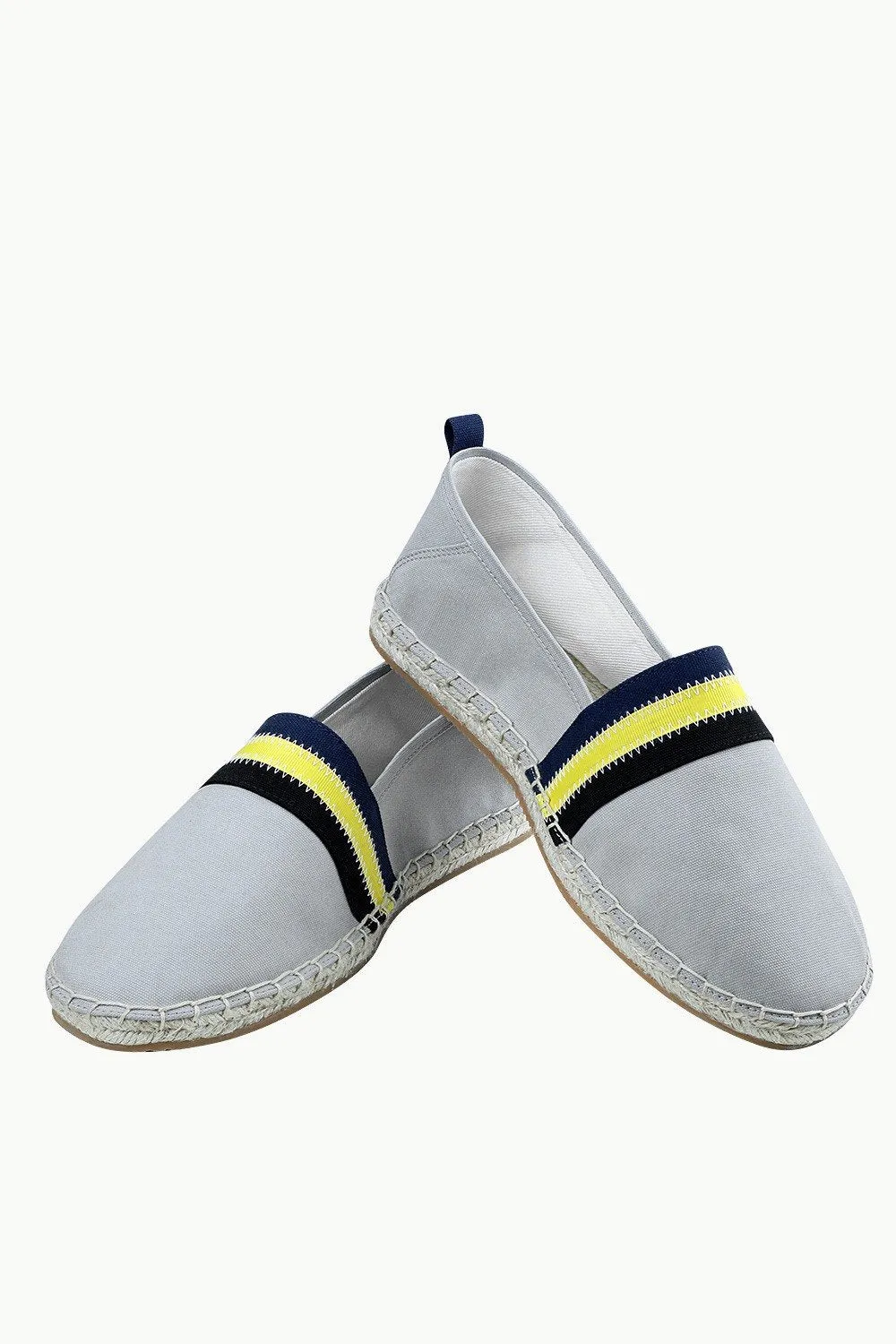 Men's Grey Cut N' Sew Canvas Espadrilles
