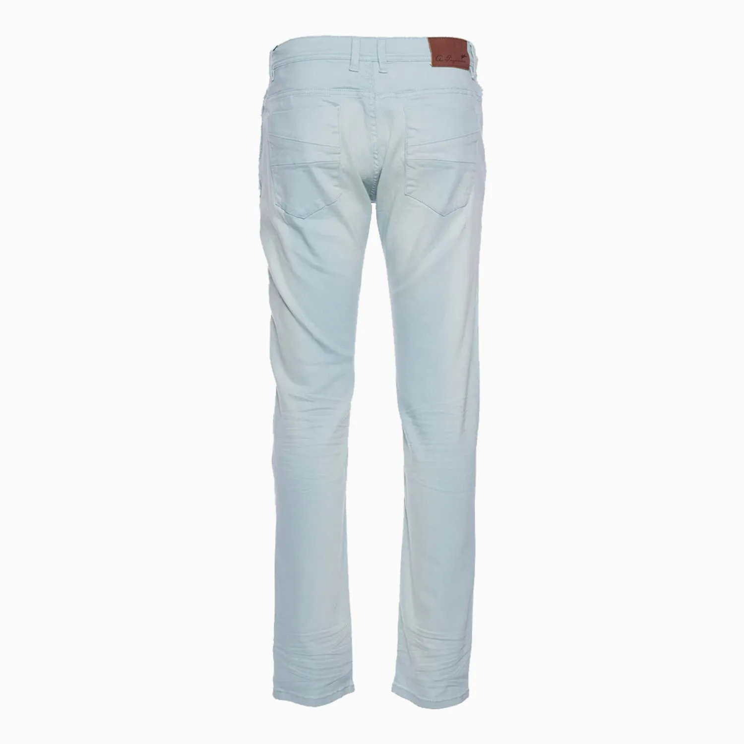 Men's Jett Twill Jean With Frayed Edges Denim Slim Pant