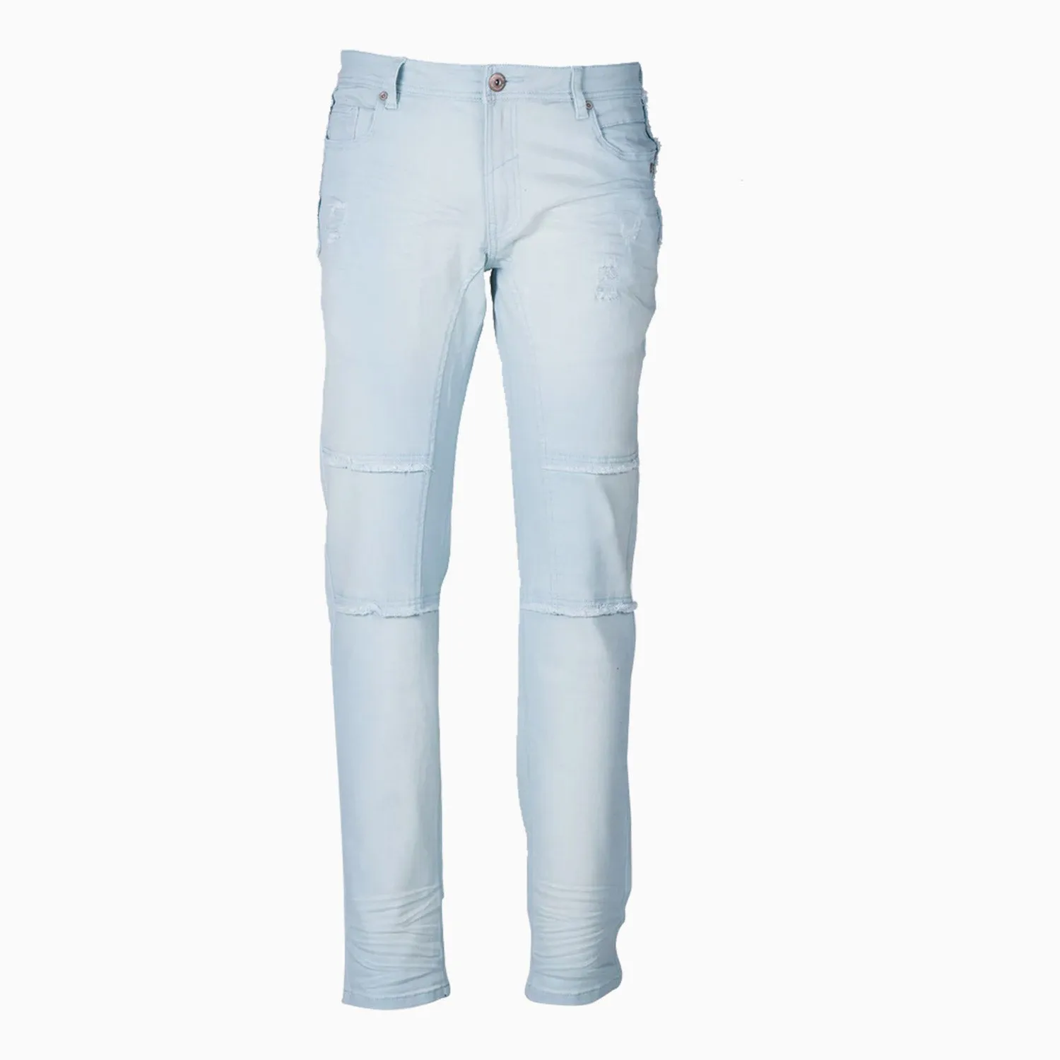 Men's Jett Twill Jean With Frayed Edges Denim Slim Pant