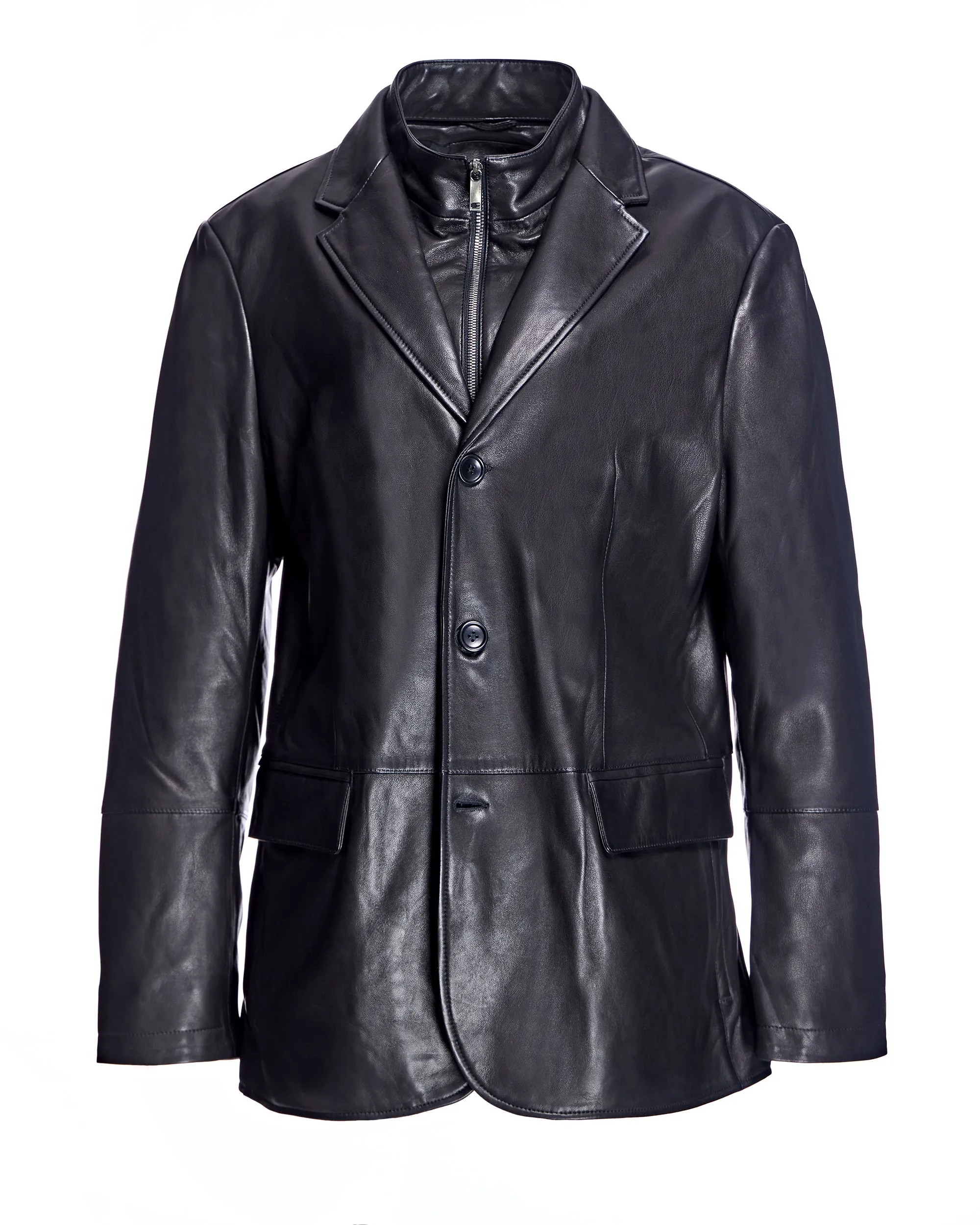 Men's Leather Blazer