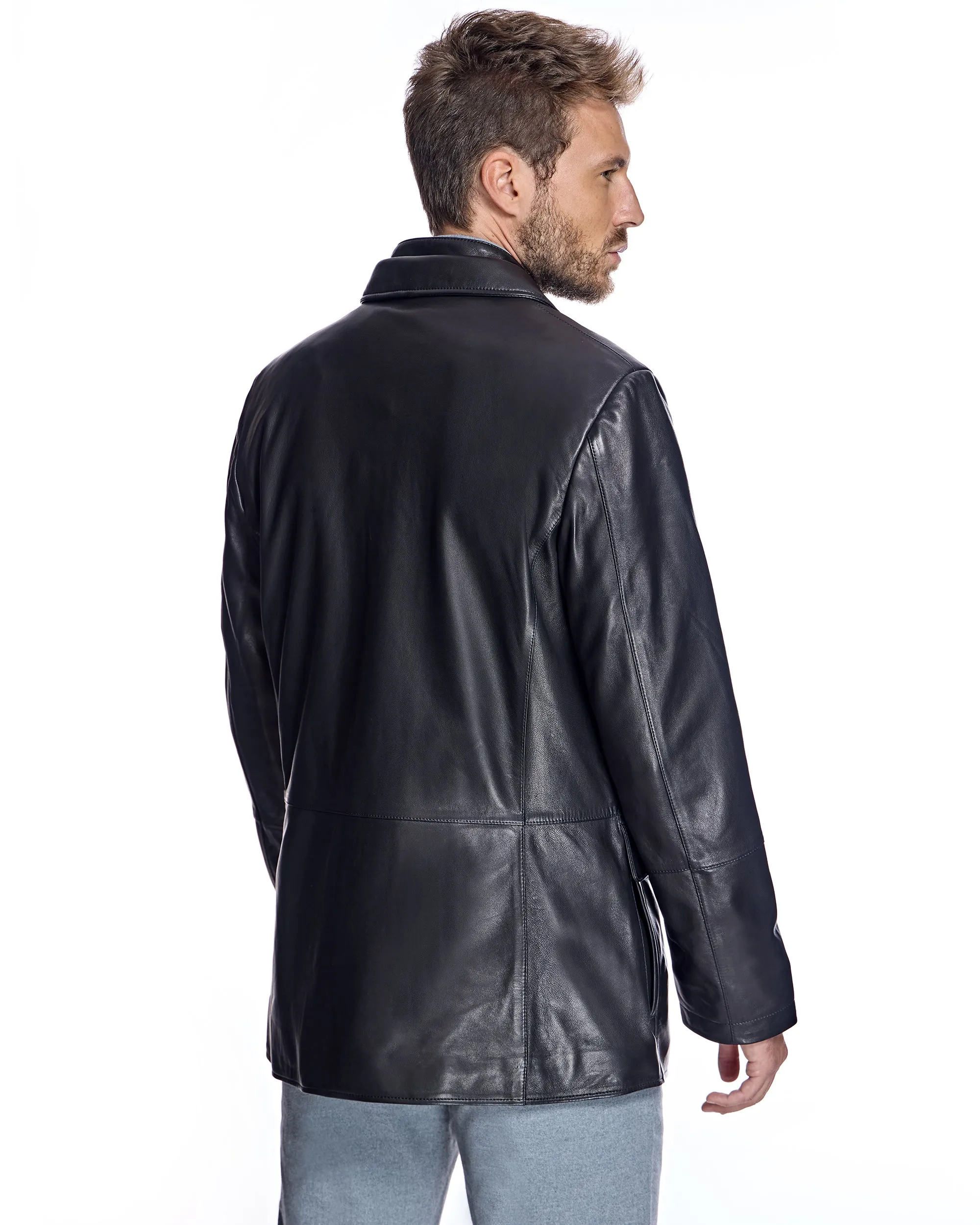 Men's Leather Blazer