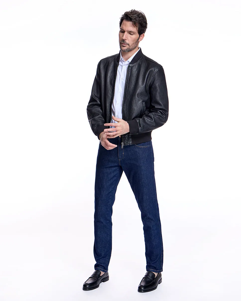 Men's Leather Bomber