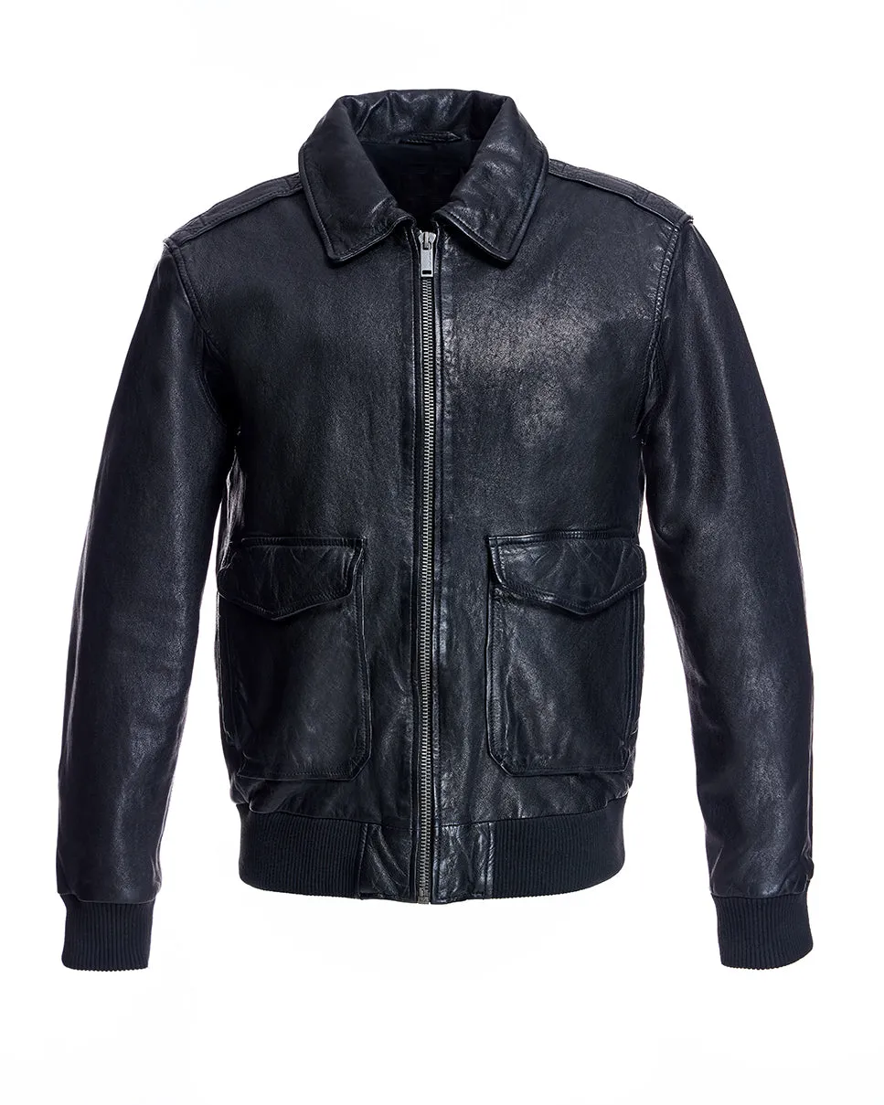 Men's Leather Bomber