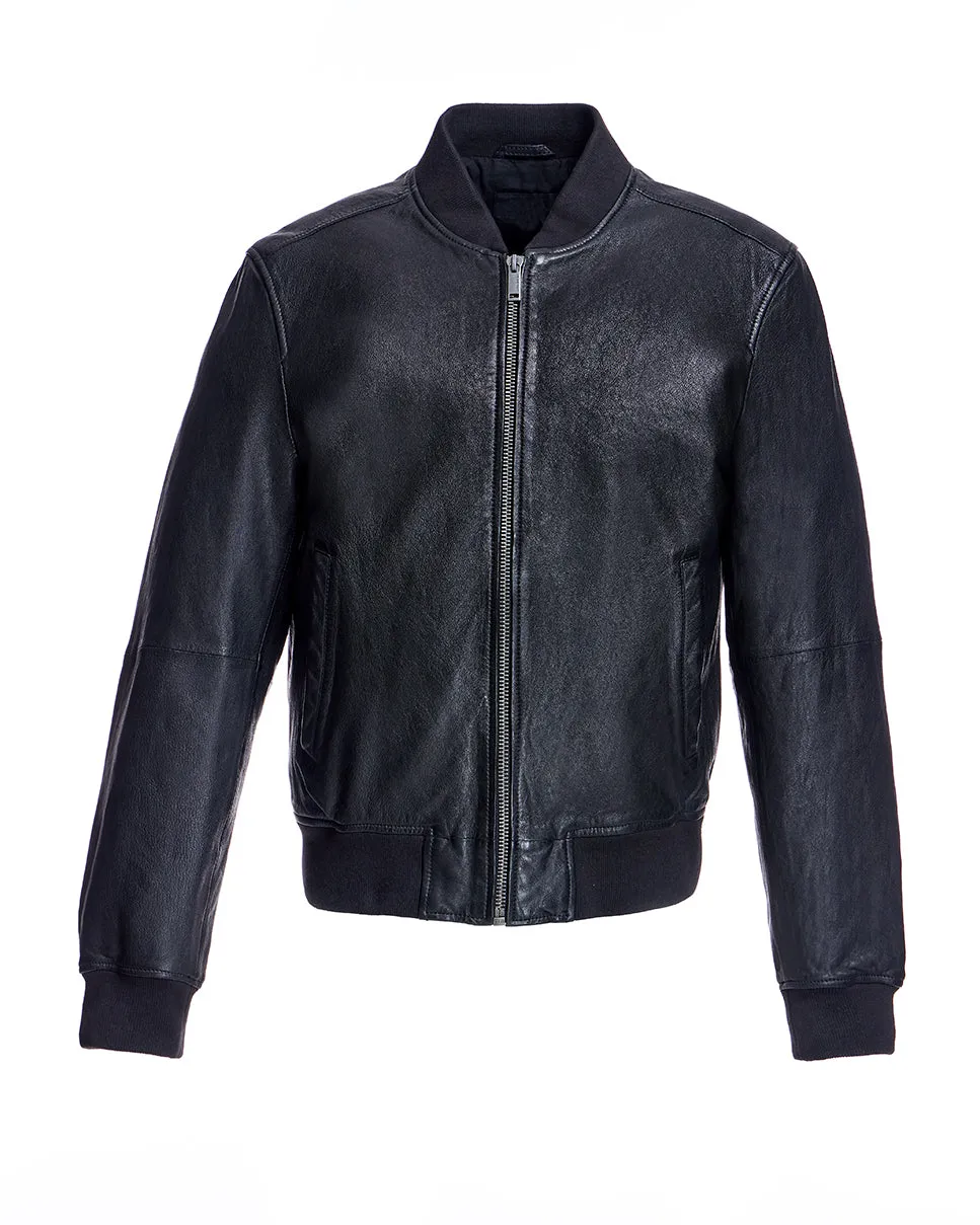Men's Leather Bomber