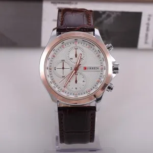 Men's Metal Rim Casual Watch