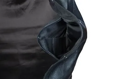 MEN'S MOTORBIKE BUTTER SOFT SIDE LACE BRAIDED LEATHER VEST & 2 GUN POCKETS