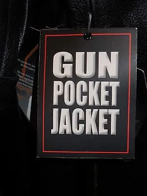 MEN'S MOTORCYCLE BLK SIDELACE VENTED JACKET WITH 2 GUN POCKETS INSIDE UPTO 11X
