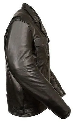 MEN'S MOTORCYCLE DOUBLE PISTOL PETE UTILITY JACKET W/ZIP FULL SLEEVE ZIPOUTLINER