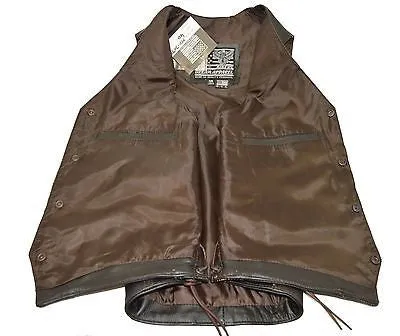 MEN'S MOTORCYCLE SIDE LACE RETRO BRN NATIVE AMERICAN EMBOSSED SINGLE PANEL