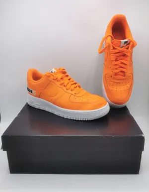 MEN'S SIZE 9 US - NIKE Air Force 1 Low 'Total Orange' EUC B60