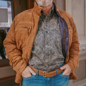 Men's Suede Puff Jacket