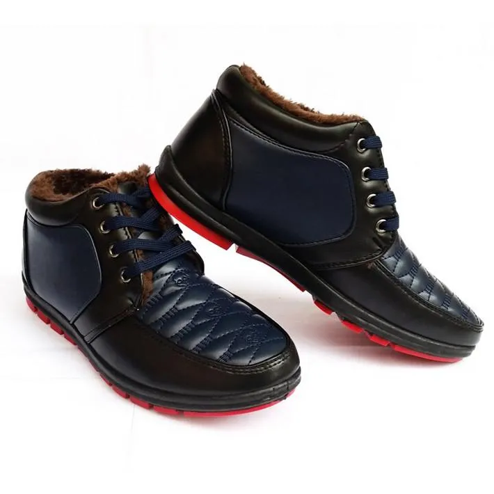 Men's Winter Warm Patchwork Boots 2 Colors