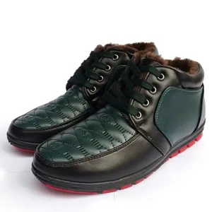 Men's Winter Warm Patchwork Boots 2 Colors